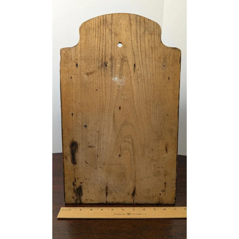 Antique Primitive Oak Wood Wall Spice Cabinet 8 Drawer Hanging Rack 16x11